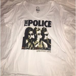 Plus Size The Police V-Neck Tee